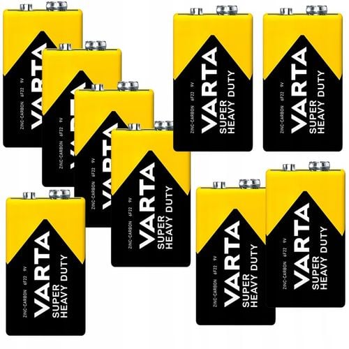 Bateria VARTA 9V 6F22 cynkowo węglowa MOCNE niemiecka długi termin x 9 na Arena.pl