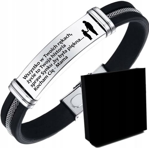 BRANSOLETKA MĘSKA PREZENT DLA SYNA OD MAMY TATY na Arena.pl