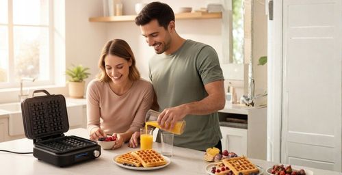 Gofrownica 2 GOFRY DUŻE CHRUPIĄCE MOCNA SZYBKA regulacja czasu na Arena.pl