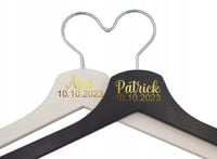 Komplet wieszaki ślubne ZŁOTE glamour wesele