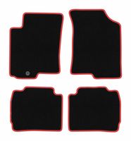 Dywaniki welurowe CARLUX-RED Kia Cerato 2004-2008 czarne/czerwone