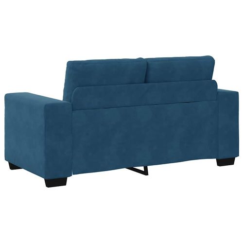 Sofa dwuosobowa, niebieska, 120 cm, aksamit na Arena.pl
