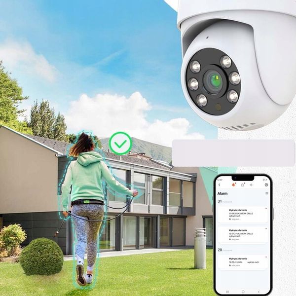 Kamera IP WiFi Zewnętrzna Obrotowa Bezprzewodowa 4Mpx ORLLO TZ2 PRO +GRATIS zdjęcie 9
