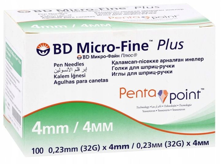 Igły do pena BD Micro-Fine Plus 4 mm 32 G zdjęcie 1