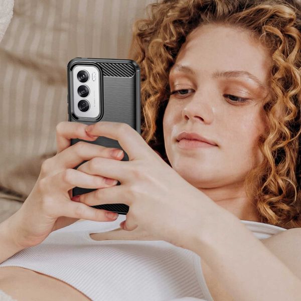 Spacecase Carbon Oppo Reno 12 Pro 5G Black zdjęcie 5