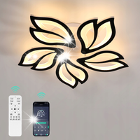 LAMPA SUFITOWA LED ŻYRANDOL CZARNY NOWOCZESNY 45W Z PILOTEM APP