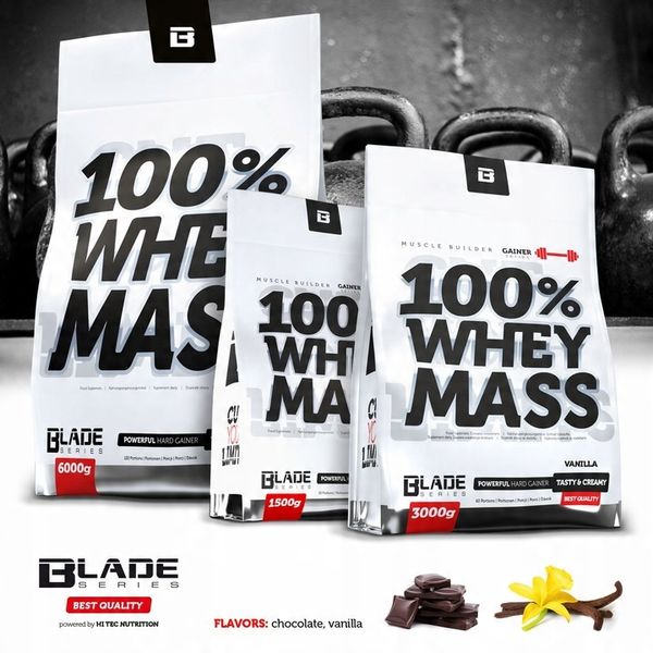 HI TEC BLADE 100% Whey Mass 6000g MASA GAINER zdjęcie 3