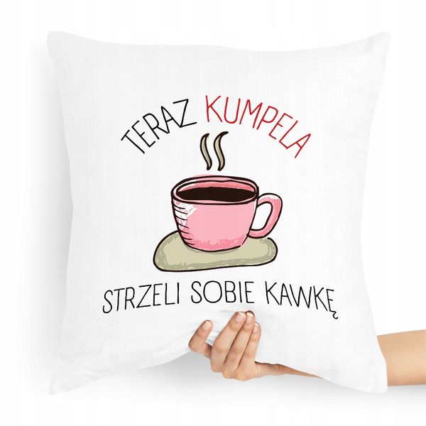 Poduszka Dla Przyjaciela Kumpel Strzeli Kawkę Z Nadrukiem Ze Zdjęciem zdjęcie 1