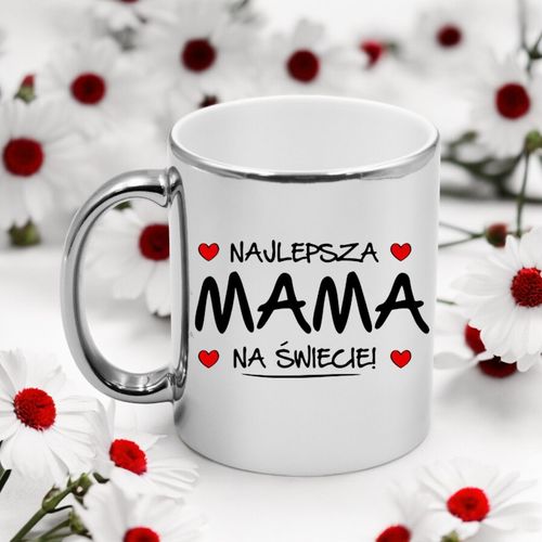 KUBEK SREBRNY PREMIUM Z NADRUKIEM DLA MAMY PREZENT DZIEŃ MATKI na Arena.pl