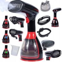 MOCNE ŻELAZKO PAROWE STEAMER PAROWY PAROWNICA DO UBRAŃ 1500W + AKCESORIA