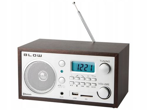 RADIO KUCHENNE BLUETOOTH PRZENOŚNE RETRO LCD ANTENA FM USB SD ZEGAR na Arena.pl