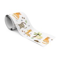 Pasek Dekoracyjny Do Tapet Dla Dzieci Dzikie ZWIERZĘTA Safari Akwarele