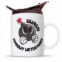 Kubek Dla Weterynarza Uwaga Bombowy Weterynarz Z Nadrukiem Ze Zdjęciem