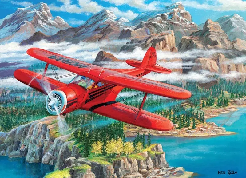 Cobble Hill Puzzle 500 el. Dwupłatowiec (Beechcraft Staggerwing) zdjęcie 1