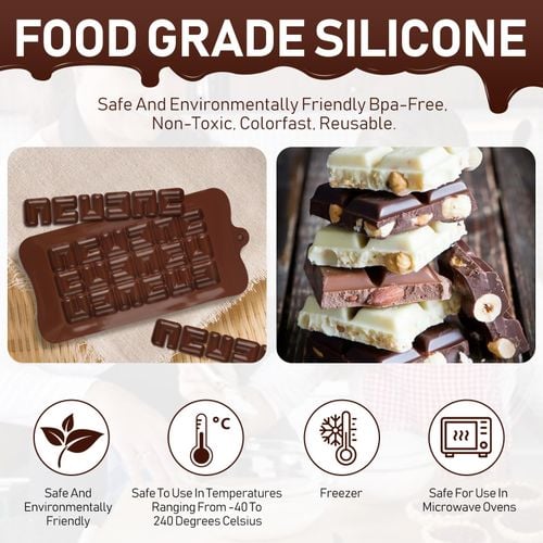 Zestaw 6 Form Silikonowych do Czekolady Brązowe 3D z Kroplomierzami na Arena.pl