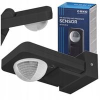CZUJNIK RUCHU ZMIERZCHU ZEWNĘTRZNY LED CZUJKA REGULACJA 360 20M CZARNY