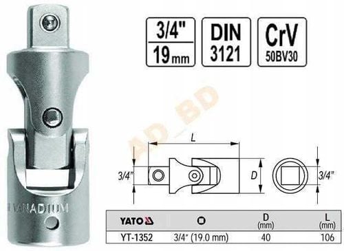 przegub cardana 3/4" yato na Arena.pl
