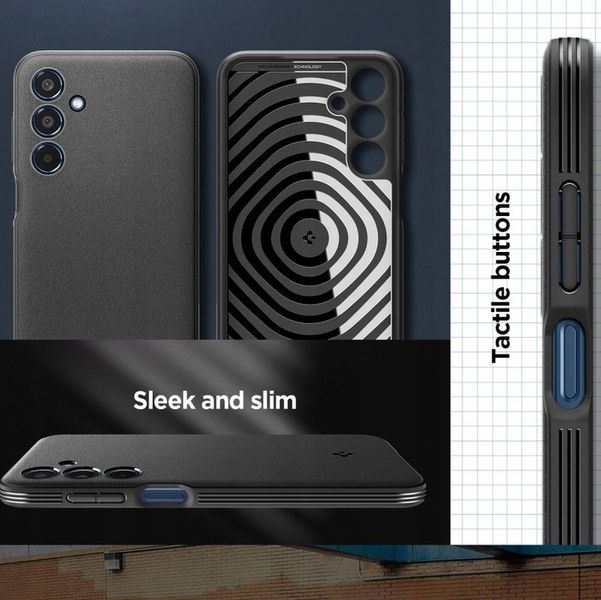 SPIGEN ESSENTIAL SANDBLAST GALAXY M35 5G MATTE BLACK zdjęcie 2