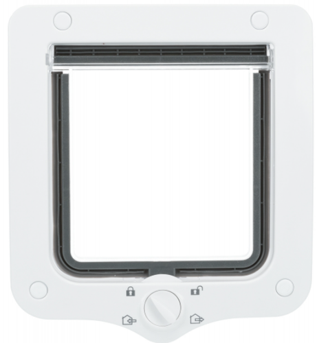 TRIXIE 4-Way Drzwi klapka przejście dla kota psa z tunelem białe na Arena.pl