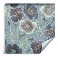 Tapeta Piękne Kwiaty Liście w Stylu Vintage do Sypialni