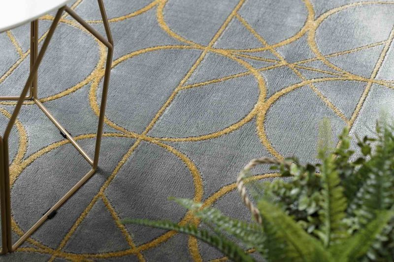RUG/LU/ESTEMA/CIRCLES/GRAPHITE+GOLD/120x170 zdjęcie 4