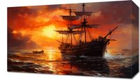 Obraz 50x30cm Ogień na Wodzie