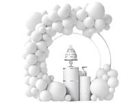 Girlanda balonowa biała, 86 szt.