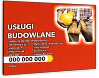 TABLICZKA REKLAMOWA szyld z dibondu 40x30 cm usługi budowlane