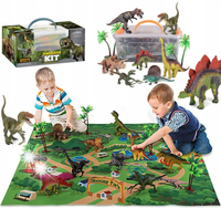 DUŻY ZESTAW FIGURKI DINOZAUR + MATA JURASSIC WORLD