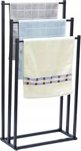 STOJAK NA RĘCZNIKI WIESZAK STOJĄCY PODŁOGOWY DO ŁAZIENKI METALOWY STABILNY na Arena.pl