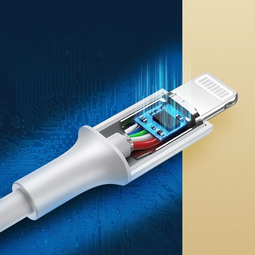 kabel przewód do iphone mfi usb-c - lightning 20w 3a 1m biały na Arena.pl