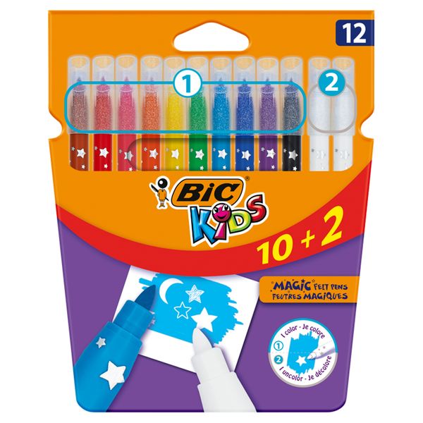 FLAMASTRY 12KOL. BIC KIDS MAGIC 10+2 4085 zdjęcie 1