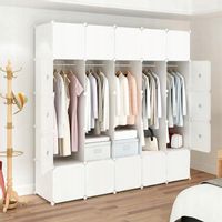 DUŻA SZAFA MODUŁOWA BIAŁA POJEMNA garderoba SOLIDNA XXL