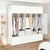 DUŻA SZAFA MODUŁOWA BIAŁA POJEMNA garderoba SOLIDNA XXL