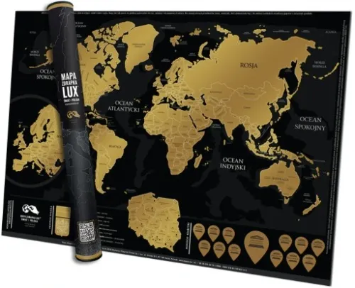 Mapa Zdrapka LUX język PL polski Scratch Map na Arena.pl