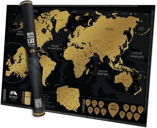 Mapa Zdrapka LUX język PL polski Scratch Map zdjęcie 5