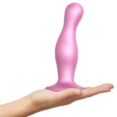 strap-on-me curvy plug metallic sugar pink l silikonowy 15 cm