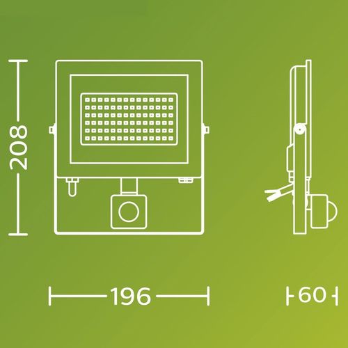 Naświetlacz LED 50W 5400lm 5000K IP65 Czujnik Ruchu i Zmierzchu na Arena.pl