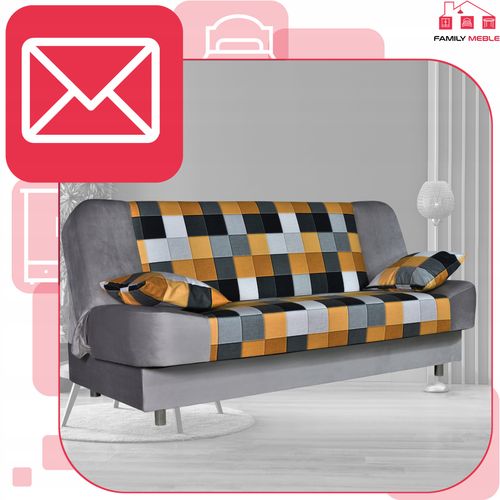 Kanapa sofa Sara Print Duo rozkładana wersalka spania bonell łóżko na Arena.pl