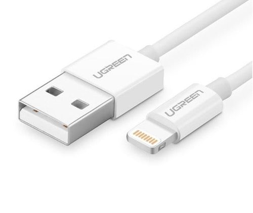 Niklowany kabel Lightning UGREEN MFi 2m (biały) na Arena.pl