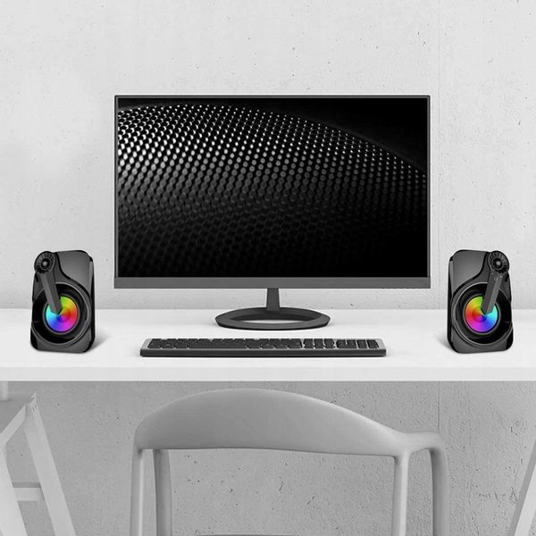 Głośnik RGB Stereo x2 do gier 2x 3W czarne zdjęcie 7
