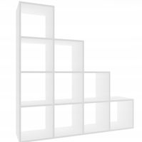 Regał schodkowy Półki Szafa STAIR Biały