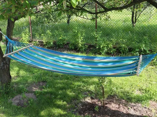 Hamak ogrodowy wiszący ze stelażem bujak 200x80 na Arena.pl