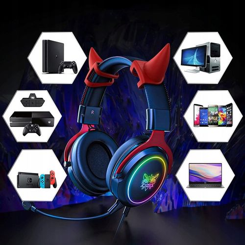 ONIKUMA X10 DEVIL SŁUCHAWKI GAMINGOWE Z MIKROFONEM PRZEWODOWE NAUSZNE DO PC na Arena.pl