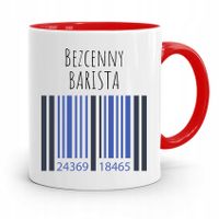 Dla Baristy Baristki Kawiarki Kubek Czerwony Z Nadrukiem Ze Zdjęciem
