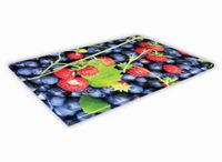 SZKLANA DESKA KUCHENNA 60x20 337c Poziomki borówki