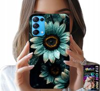 ETUI DO OPPO FIND X3 LITE - NIEBIESKA GERBERA STOKROTKA KWIAT +FOLIA