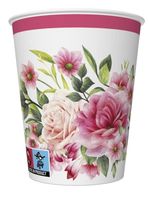 Kubeczki papierowe Bukiet Różowe Kwiaty, 8 szt.