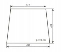 szyba przednia ciągnika URSUS 2802, 3502 Ogrodnik kabina Koja Smolniki