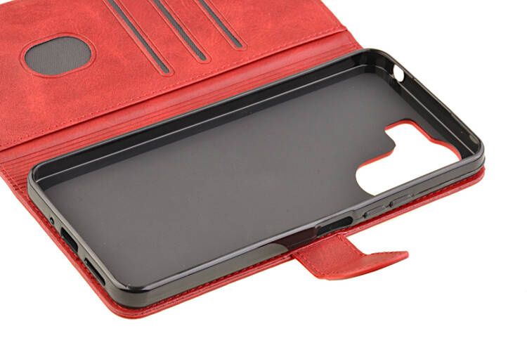 Etui portfel Wallet do Xiaomi Redmi 13C / POCO C65 czerwony zdjęcie 5